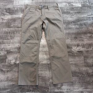 BKE Casuals Buckle Jake Chino Khaki Straight Leg Flat Front Pants Mens Sz. 32S